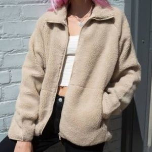 authentic brandy melville teddy coat jacket